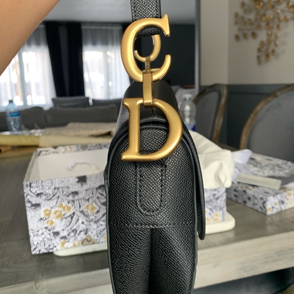 Black SADDLE BAG Grained Calfskin - Picture 4 of 12